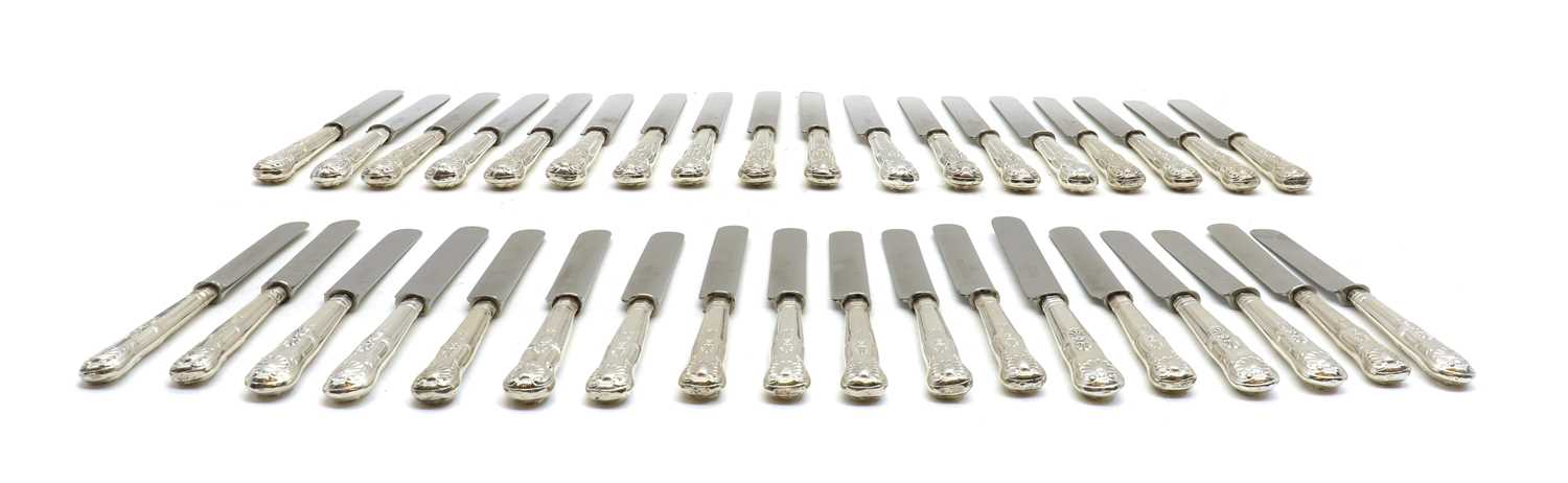 A set of silver-handled table knives, - Image 2 of 4