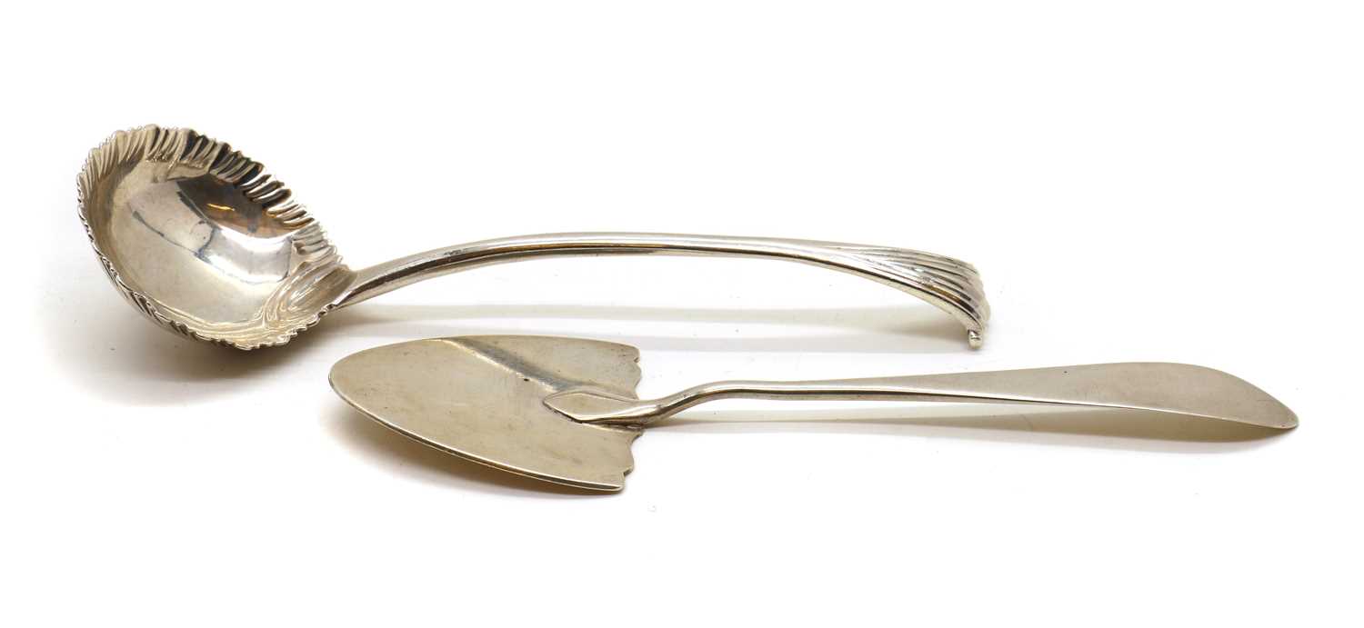 A George III Scottish silver butter spade