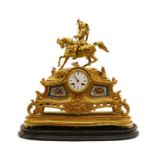 A Napoleon III ormolu mantel clock