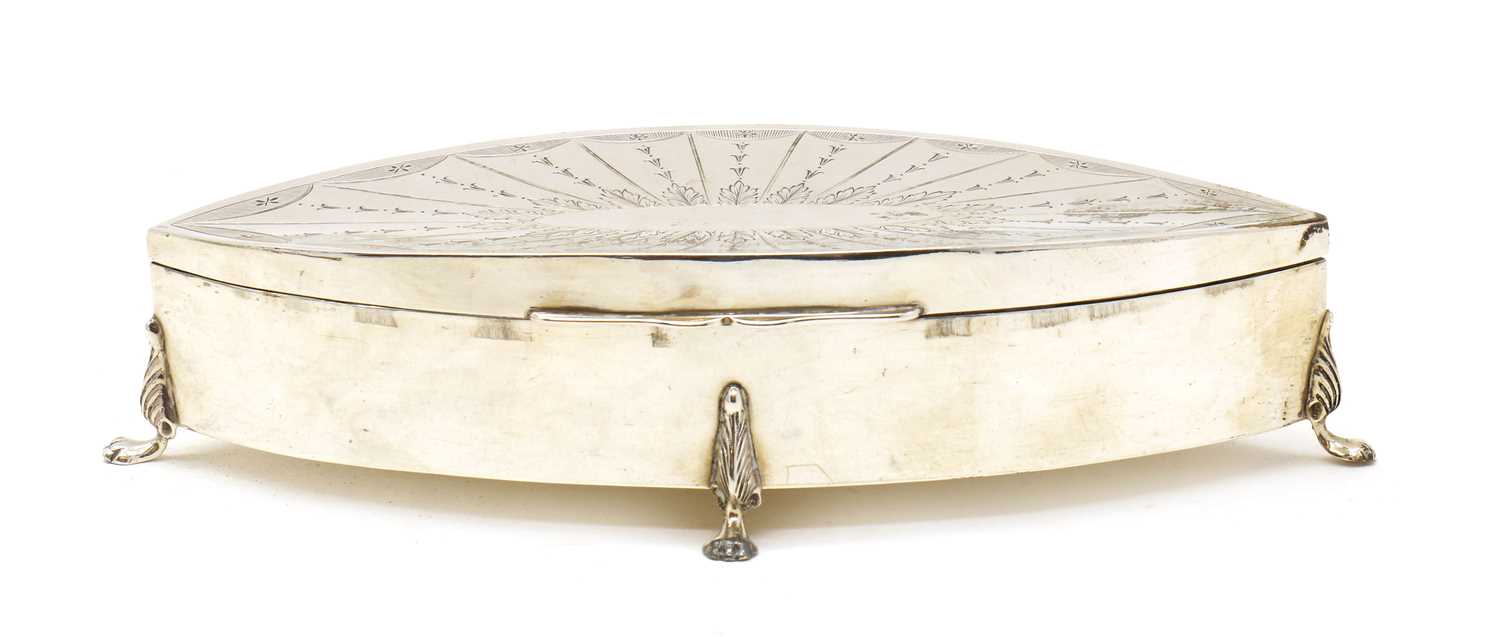 A silver jewellery box,