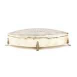 A silver jewellery box,