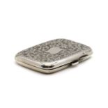 A silver cigarette case