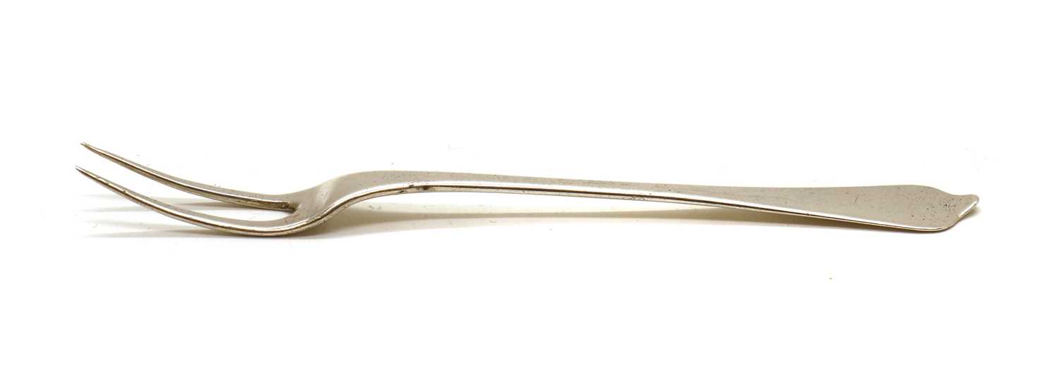 A Queen Anne silver sweetmeat fork - Image 2 of 3