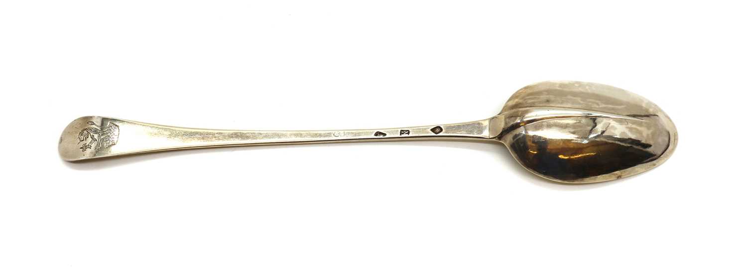 A George I silver Hanoverian pattern basting spoon, - Image 3 of 3