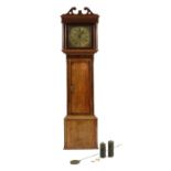 A George III oak cased eight day longcase clock,