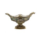A Victorian silver gilt pedestal bowl