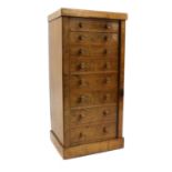 A Victorian pollard oak Wellington chest,