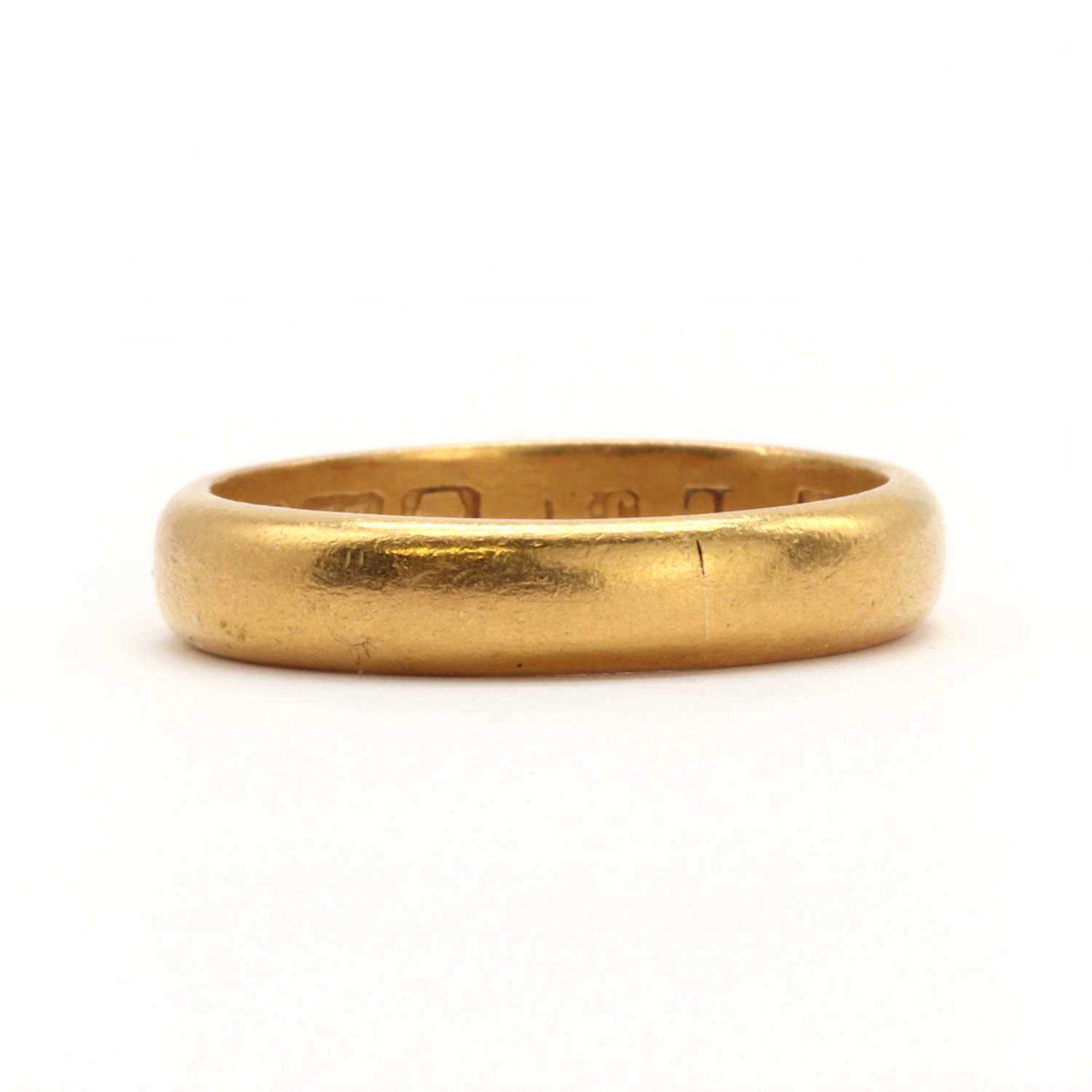 A 22ct gold wedding ring, - Image 2 of 2