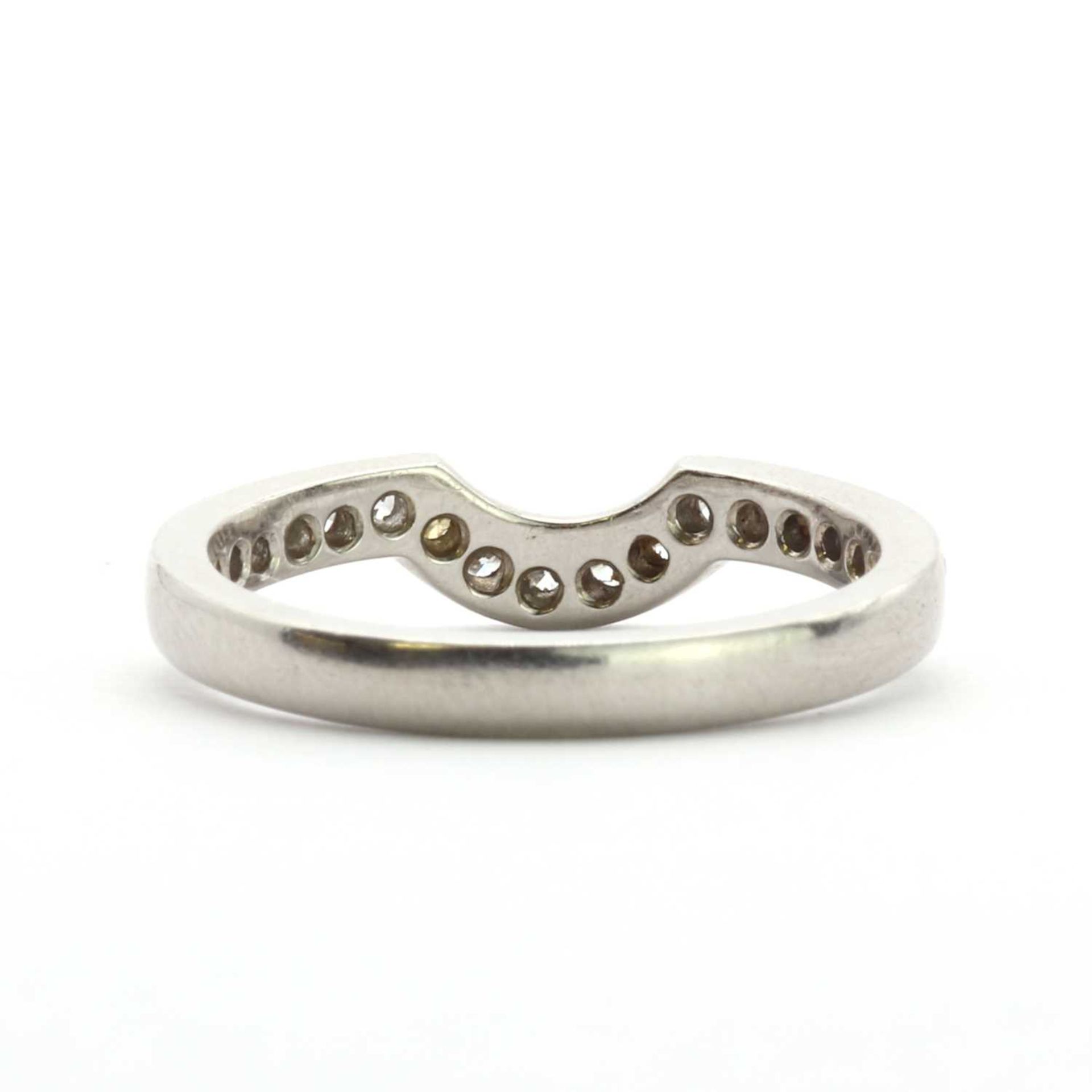 A platinum diamond set half eternity ring, - Image 3 of 3