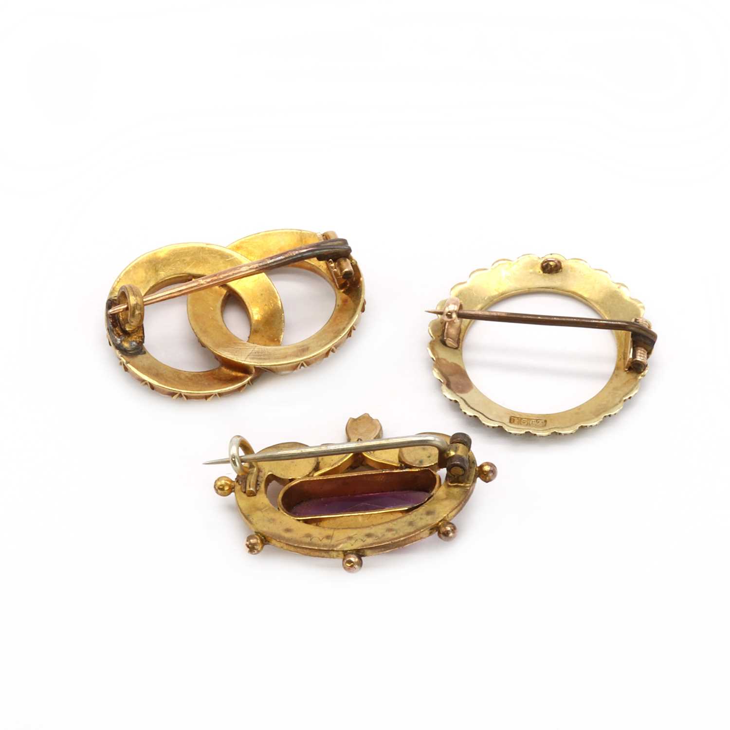 Two Victorian gold split pearl brooches, - Image 2 of 2