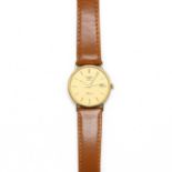 A 9ct gold Longines Présence quartz strap watch,