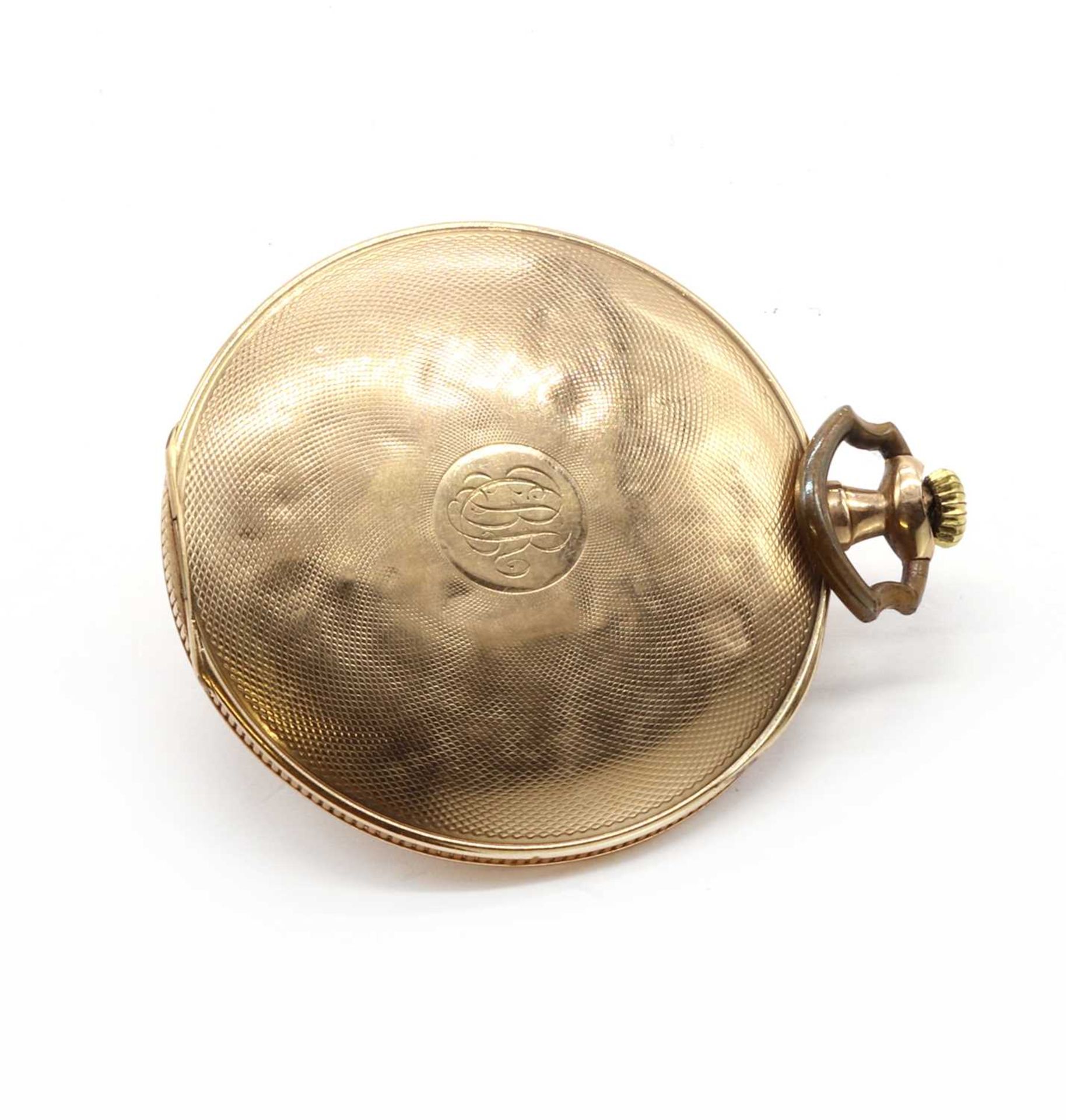 A 9ct gold open faced pocket watch, - Image 2 of 2