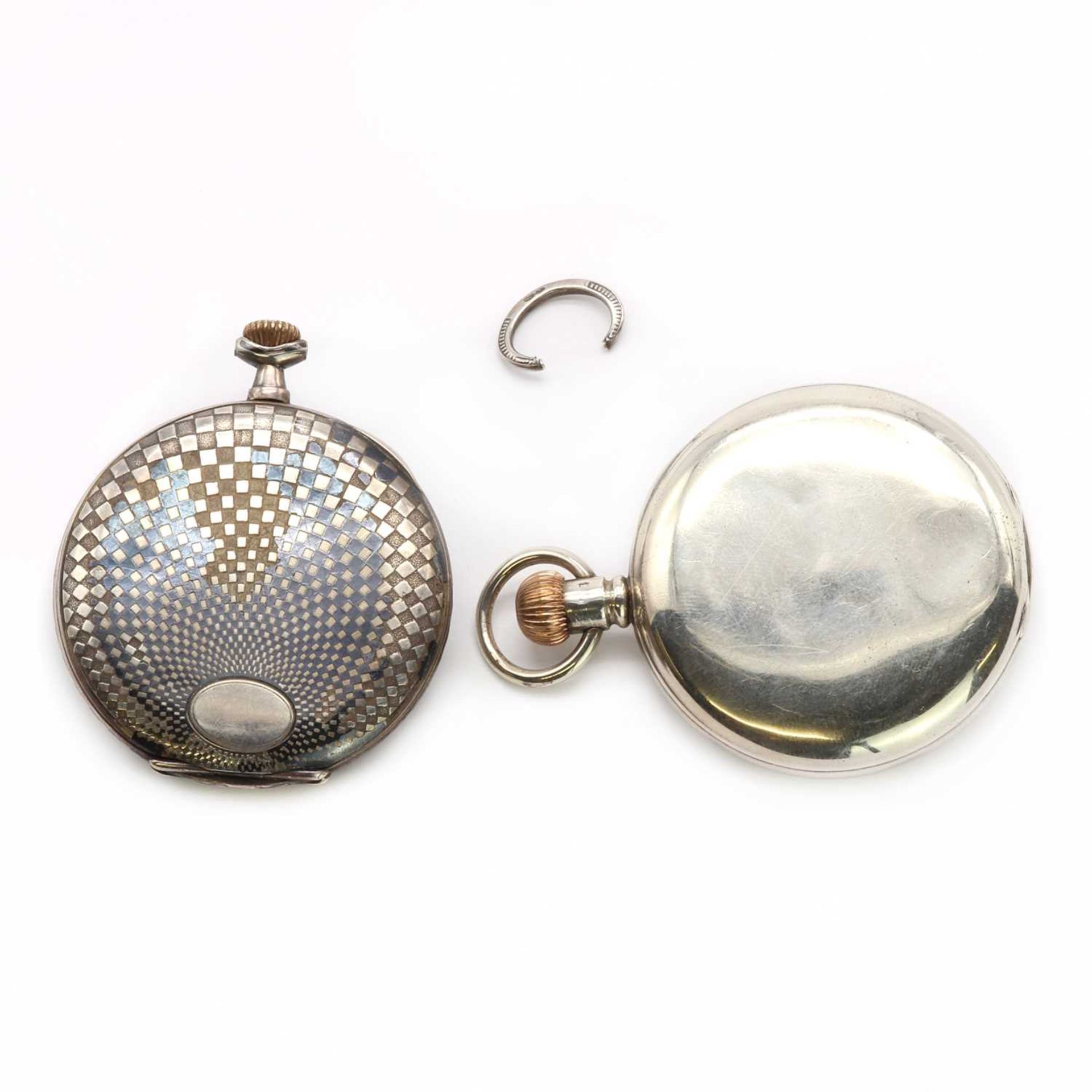 Two silver pocket watches, - Image 2 of 2