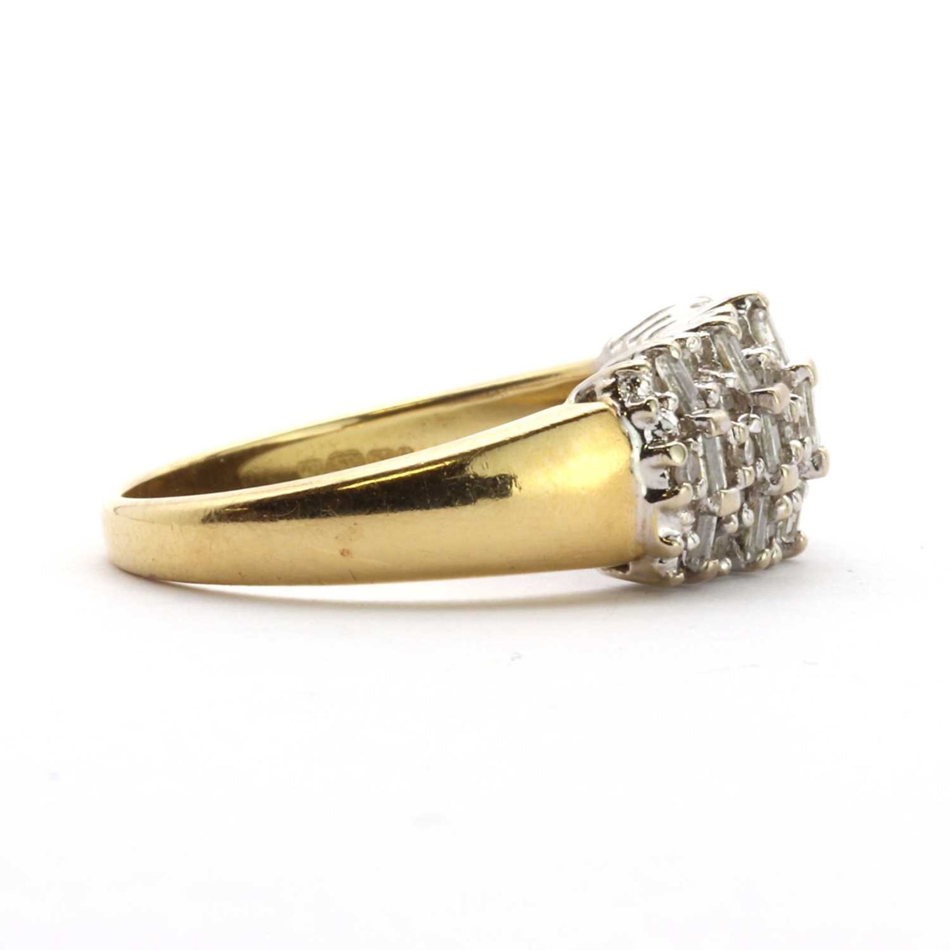 An 18ct gold diamond cluster ring, - Image 2 of 3