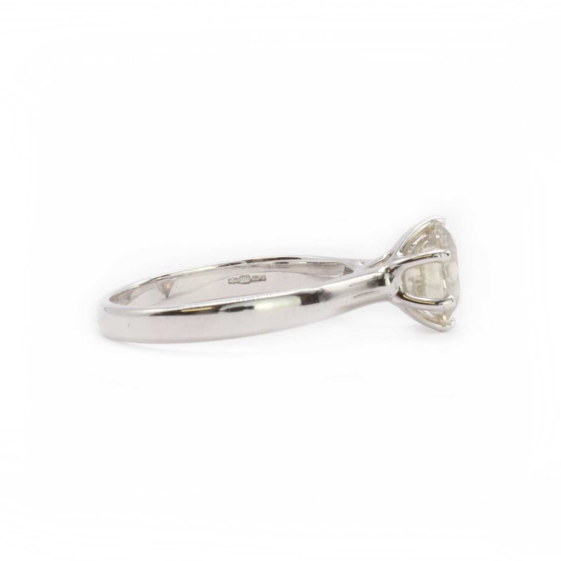 An 18ct white gold single stone diamond ring, - Image 2 of 3