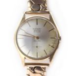 A gentleman's 9ct gold Rotary mechanical bracelet watch,