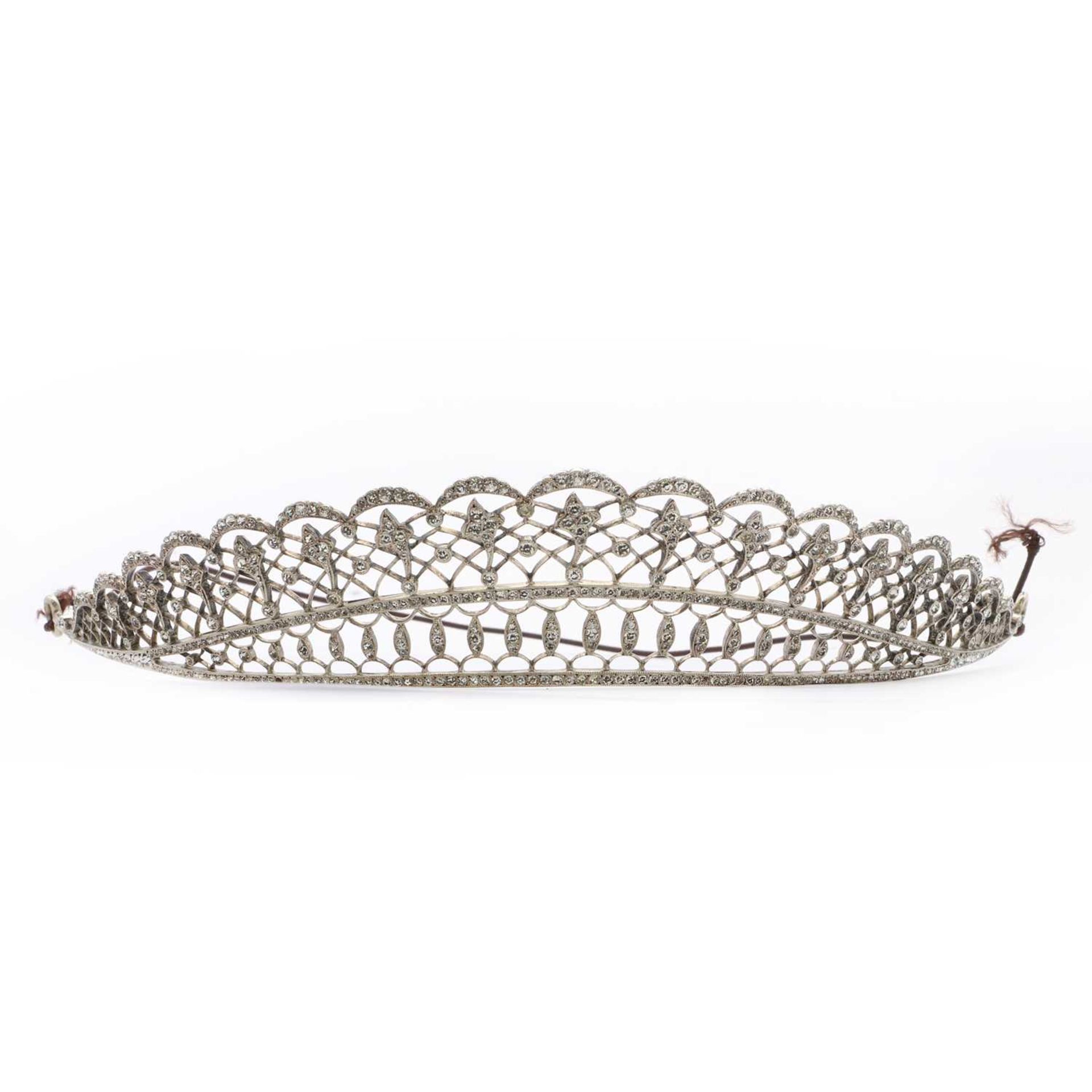 An early 20th Century Continental silver plate tiara,