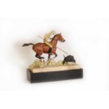 A Royal Worcester porcelain 'Hog-Hunting' figure