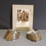 Two lapwing inkwells, c.1872