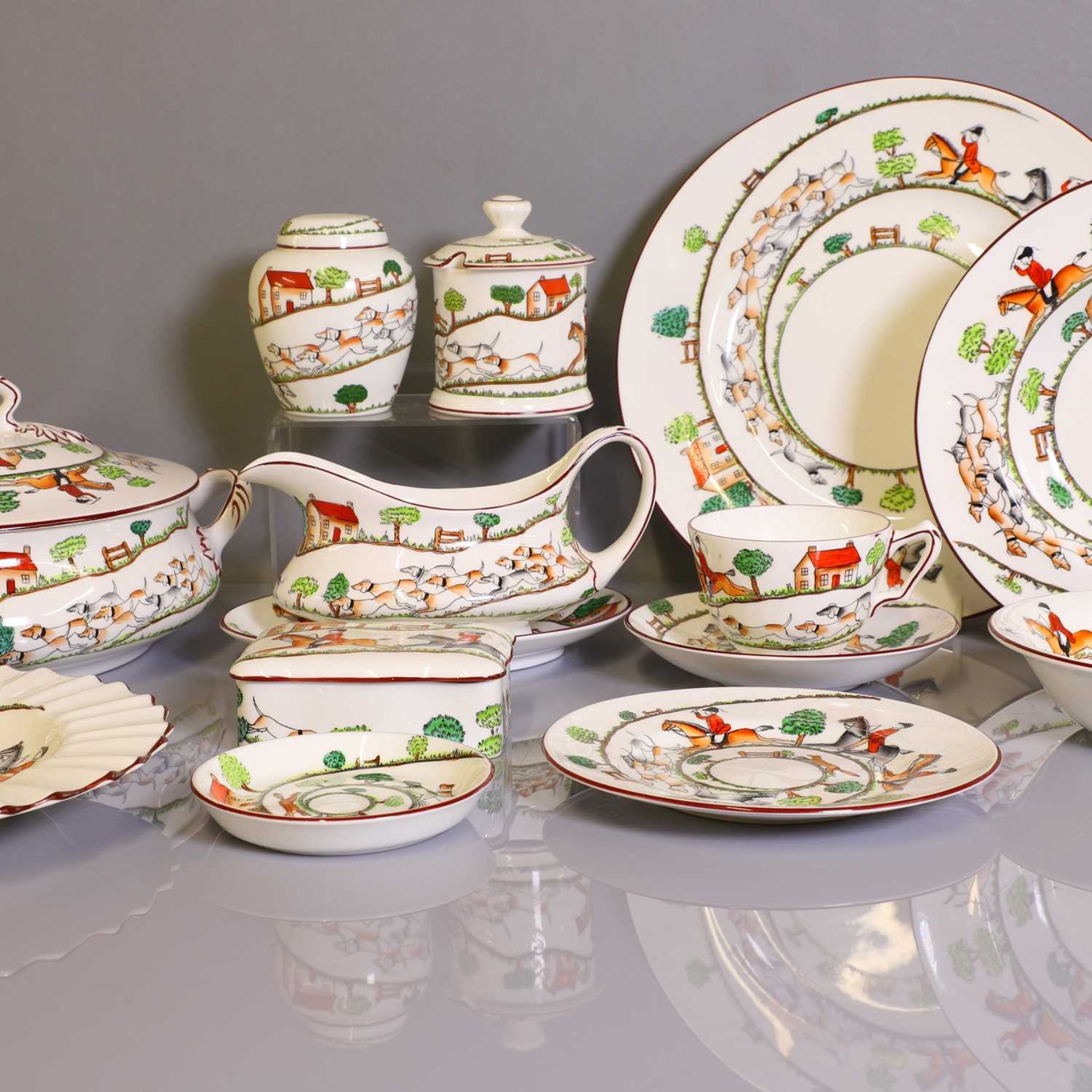 A Crown Staffordshire tea and dinner service,