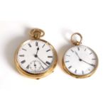 An 18ct gold top wind open faced pocket watch, by Ritchie & Sons, Edinburgh,