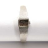 A ladies' 9ct white gold Orafe mechanical bracelet watch, c.1970,