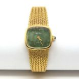 A ladies' 18ct gold Miss Tudor Geneve mechanical bracelet watch,