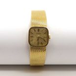 A ladies' 18ct gold Eterna mechanical bracelet watch,