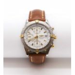 A gentlemen's bi-colour Breitling Chronograph automatic strap watch,