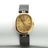 A ladies' 18ct gold Patek Philippe mechanical strap watch,