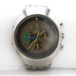 A gentlemen's Omega Flightmaster chronograph mechanical bracelet watch, c. 1969,