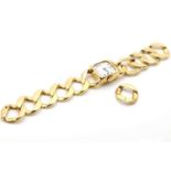 A cased 18ct gold Cartier mechanical bracelet watch, c.1970,