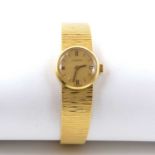 A ladies' 18ct gold Longines mechanical bracelet watch,