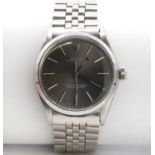 A gentlemen's stainless steel Rolex 'Oyster Perpetual' bracelet watch,