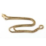 A Victorian hexagonal section Brazilian snake chain,