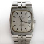 A gentlemen's stainless steel Omega Constellation automatic bracelet watch, c.1970,