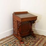 A Victorian mahogany Davenport,