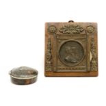 A William and Mary tortoiseshell and silver mounted snuff box