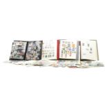 Twelve albums of all world stamps,