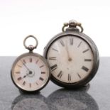A Victorian silver fob watch