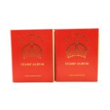 A pair of red Imperial albums,