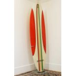 A limited edition Ferrari Scuderia Spider 16M surfboard,