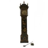 A George III lacquered Chinoiserie longcase clock