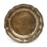 A George III silver dinner plate