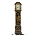 A George III Japanned longcase clock