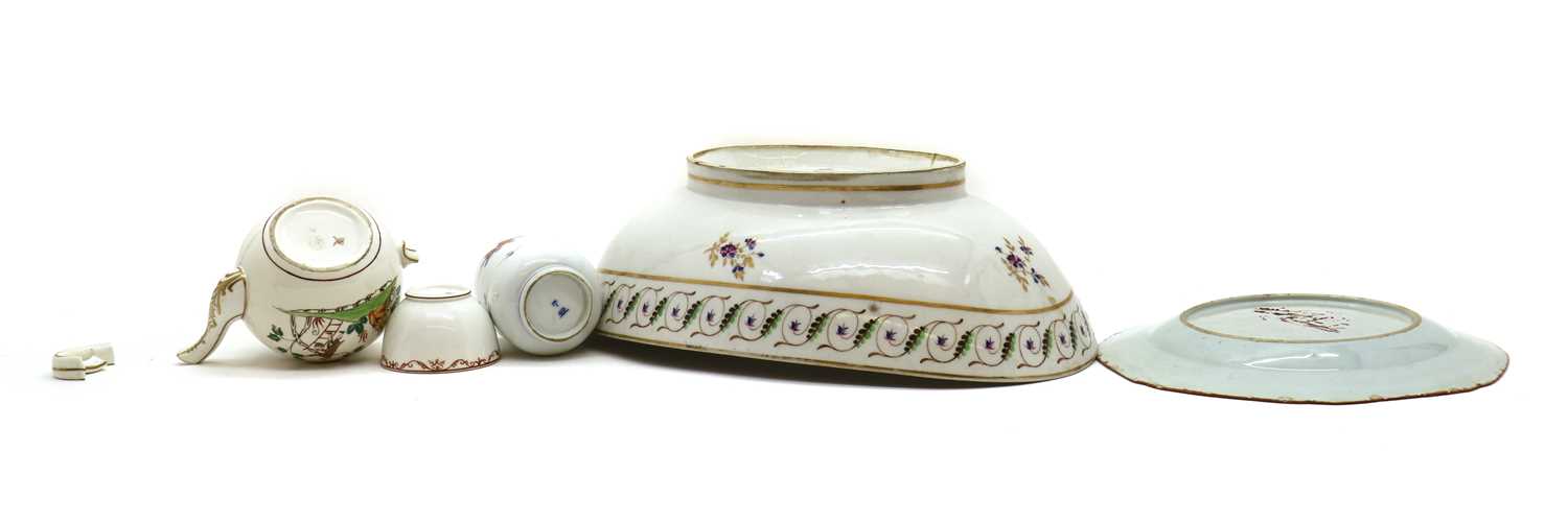 A Dresden porcelain bowl - Image 3 of 8