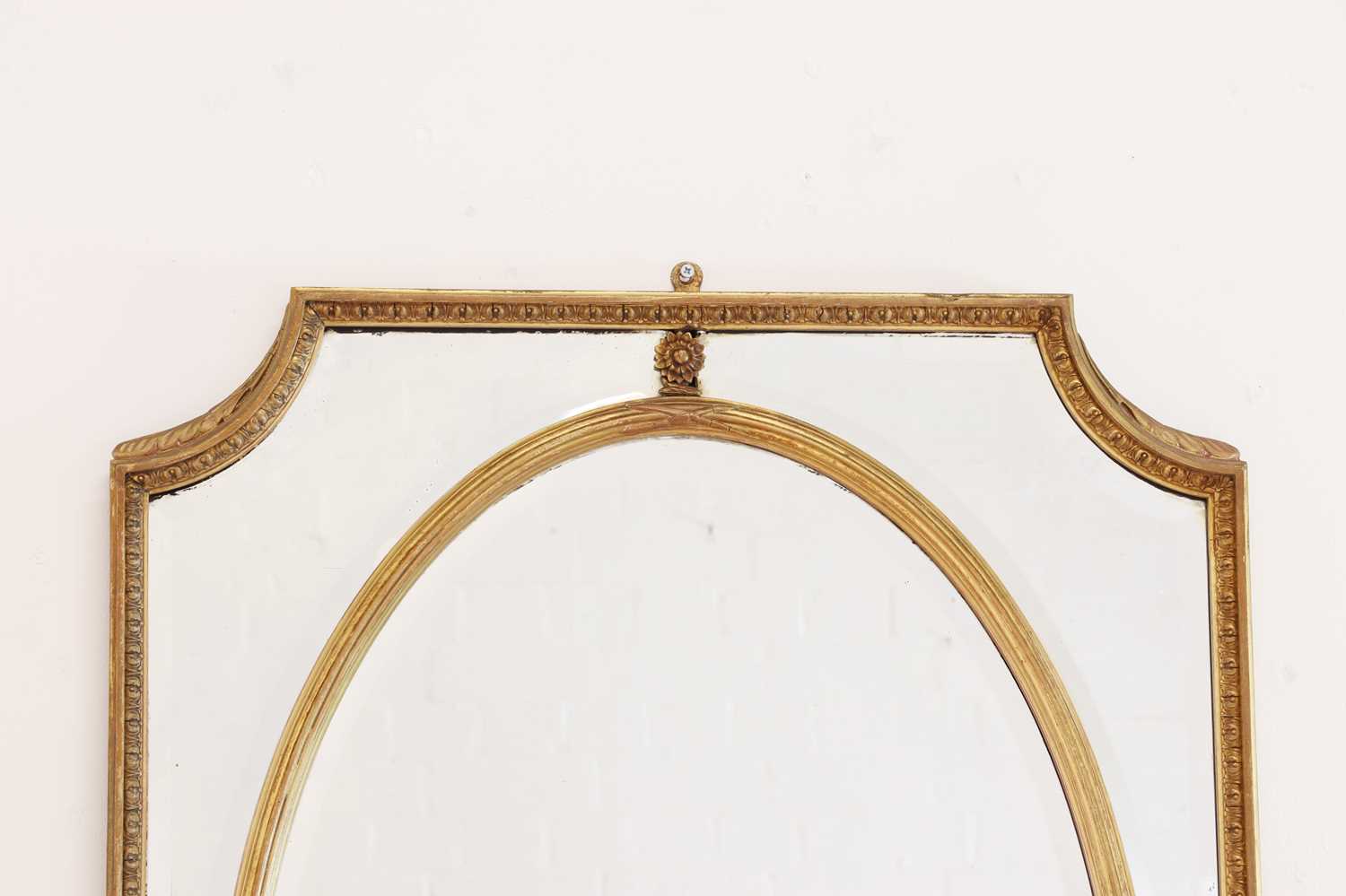 A Louis XVI-style giltwood and gesso mirror, - Image 2 of 6