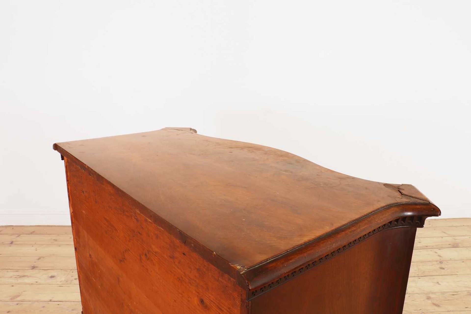 A George III mahogany serpentine commode, - Image 6 of 30