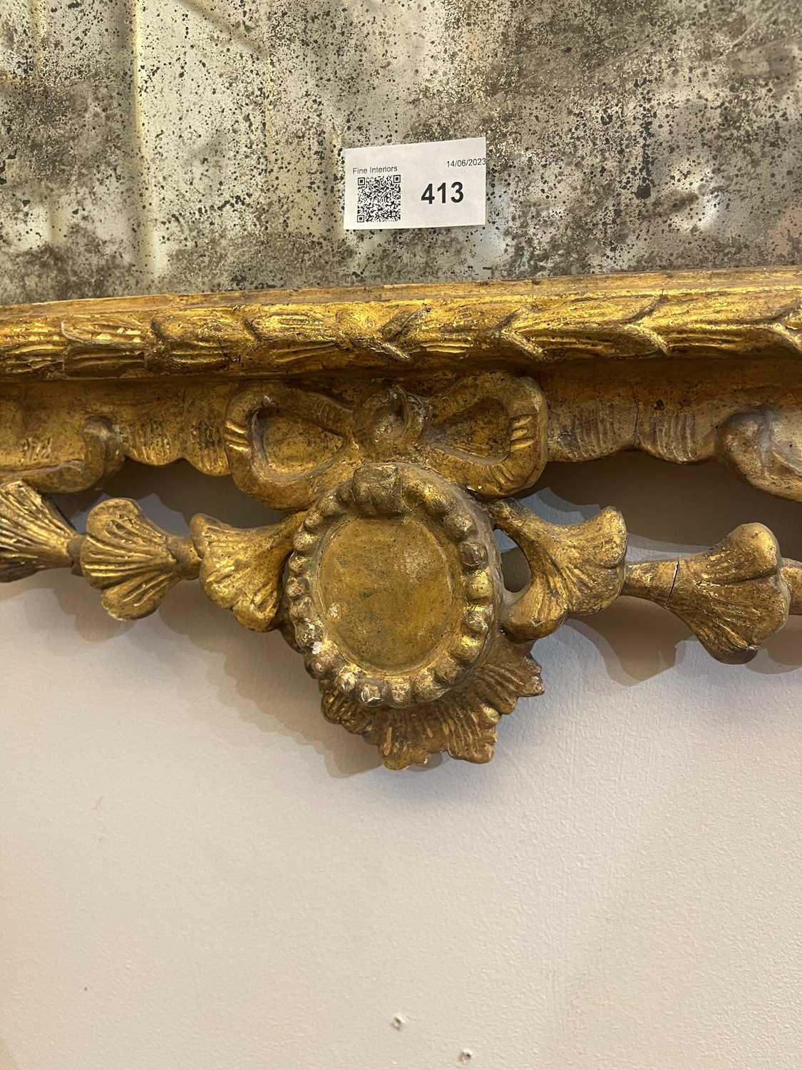 A carved giltwood and gesso pier mirror, - Image 14 of 27