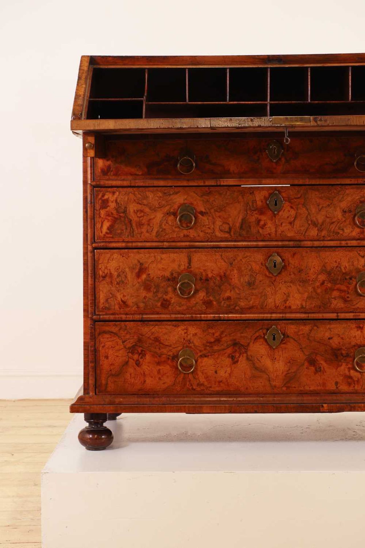 A walnut bureau, - Image 8 of 36